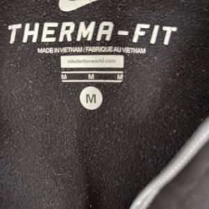 NIKE Men's Therma-Fit 1/4 Zip Pullover Training Black Golf Sweatshirt